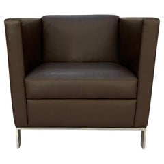Walter Knoll "Foster 500.10" Armchair - In Dark-Brown Leather