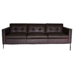 Walter Knoll Foster 502.30 Canapé 3 places - En cuir brun foncé