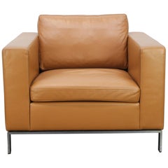 Walter Knoll "Foster 503.10" Armchair in Tan-Brown Leather by Sir Norman Foster