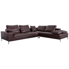 Walter Knoll Foster Leather Corner Sofa Brown