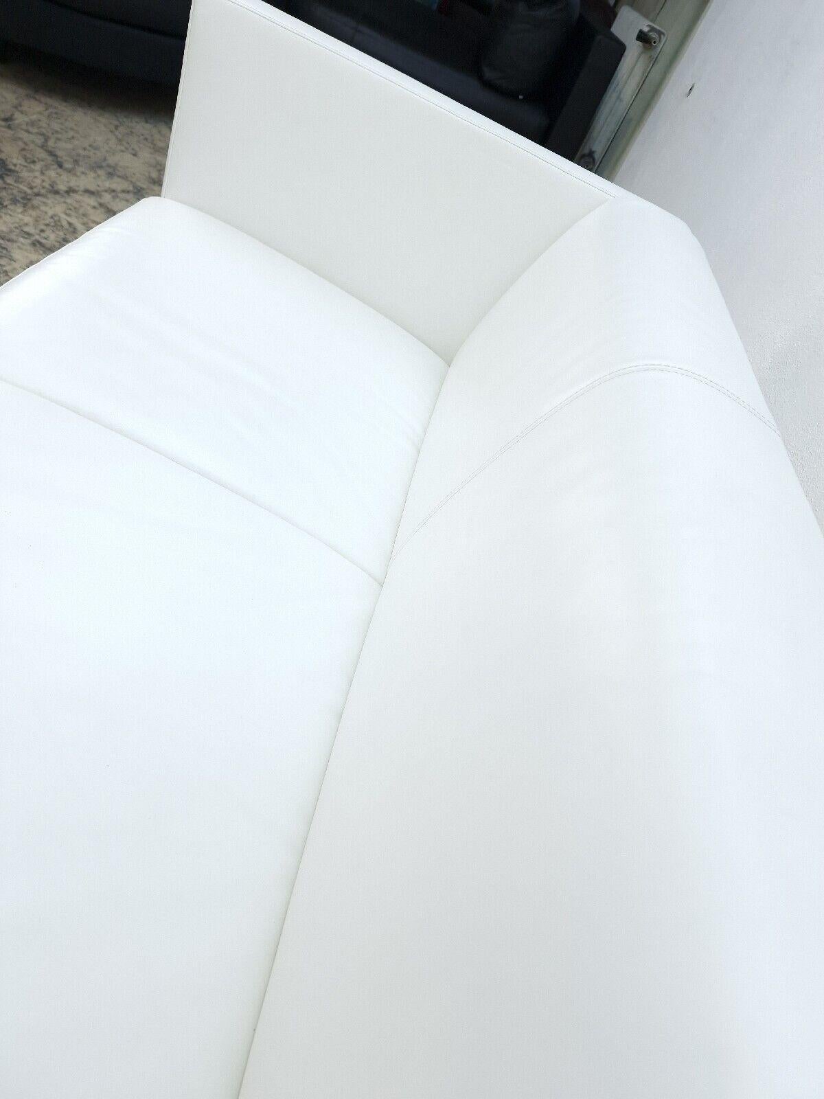 Walter Knoll Foster Zweisitzer  Echtledersofa Sofá de diseño Sofá Weiß Echtleder en Excelente estado para la venta en Garching a. d. Alz, DE