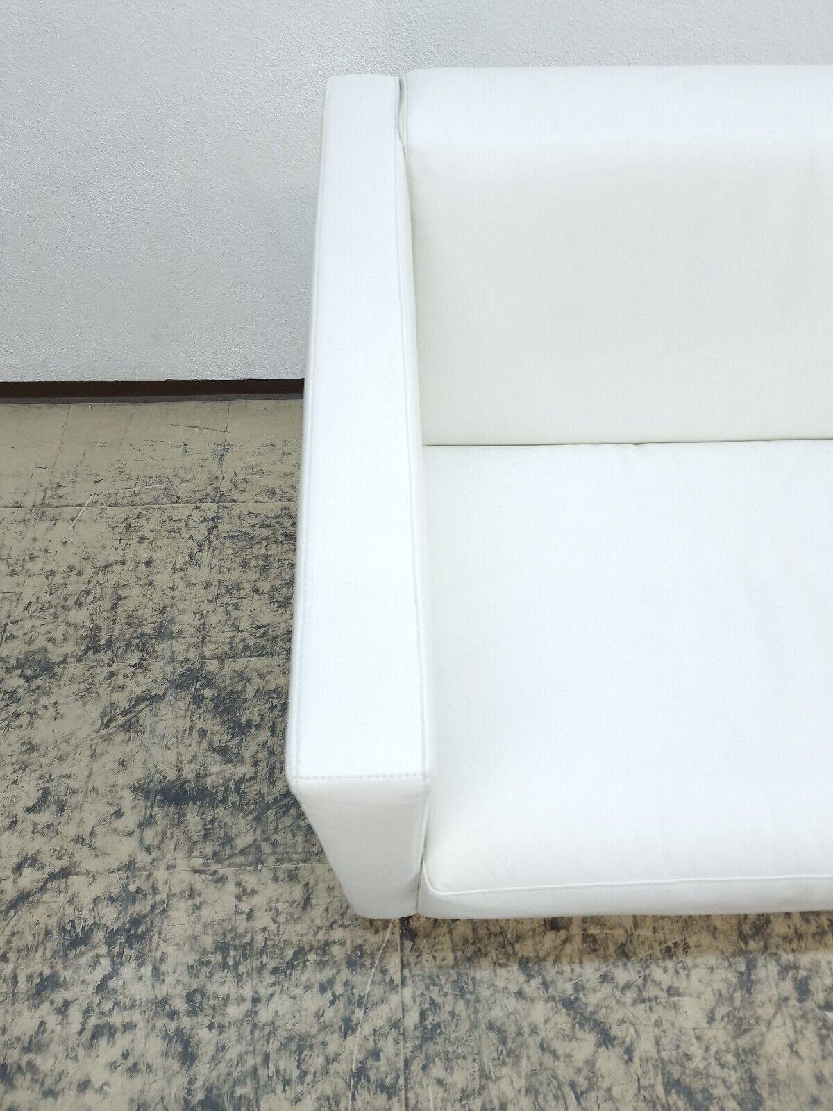 Walter Knoll Foster Zweisitzer  Echtledersofa Sofá de diseño Sofá Weiß Echtleder Siglo XXI y contemporáneo en venta