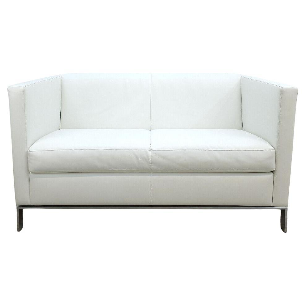 Walter Knoll Foster Zweisitzer  Echtledersofa Designersofa Couch Weiß Echtleder