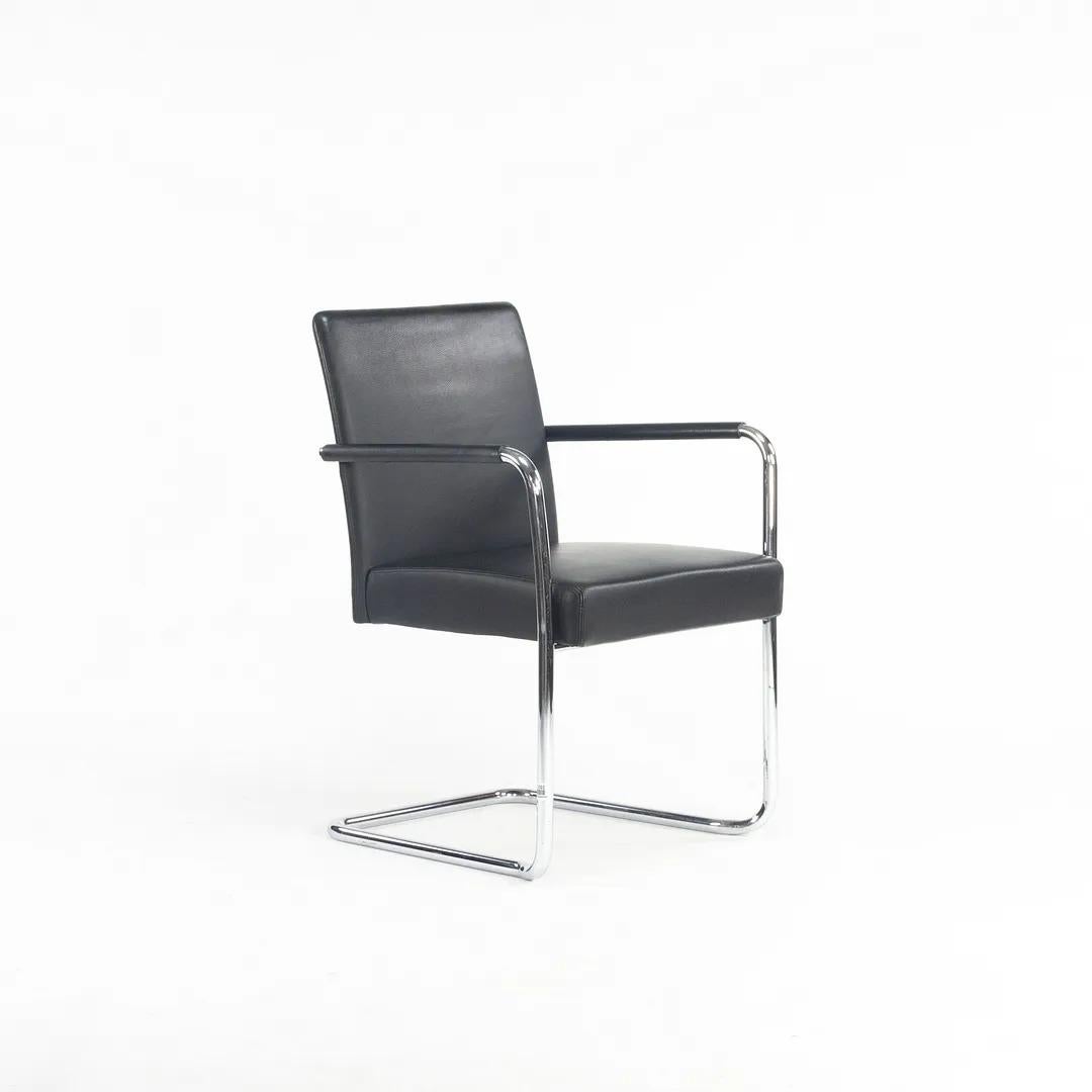 Walter Knoll George Cantilever Stacking Chairs designed by EOOS in Black Leather For Sale 5