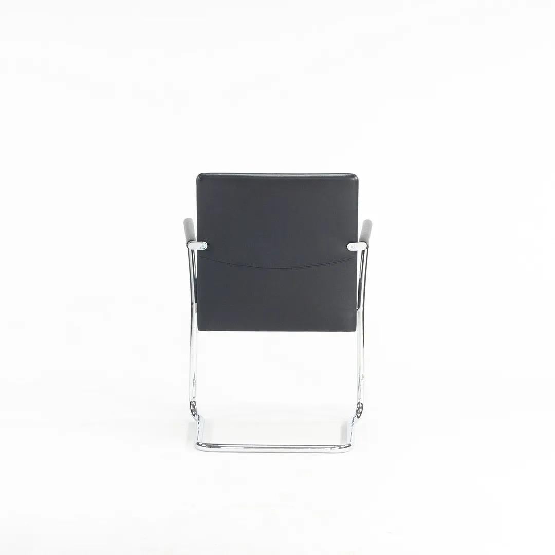 German Walter Knoll George Cantilever Stacking Chairs designed by EOOS in Black Leather For Sale