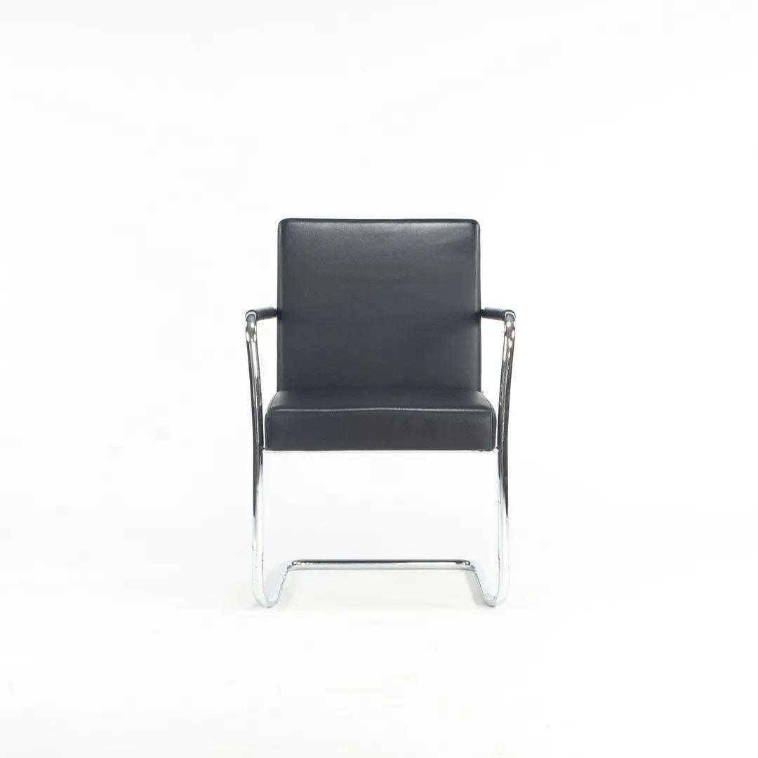 Walter Knoll George Cantilever Stacking Chairs designed by EOOS in Black Leather For Sale 3