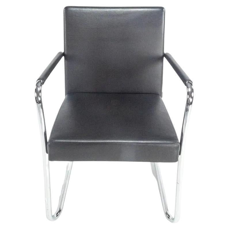 Walter Knoll George Cantilever Stacking Chairs designed by EOOS in Black Leather For Sale