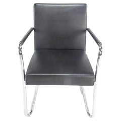 Walter Knoll George Cantilever Stacking Chairs designed by EOOS in Black Leather