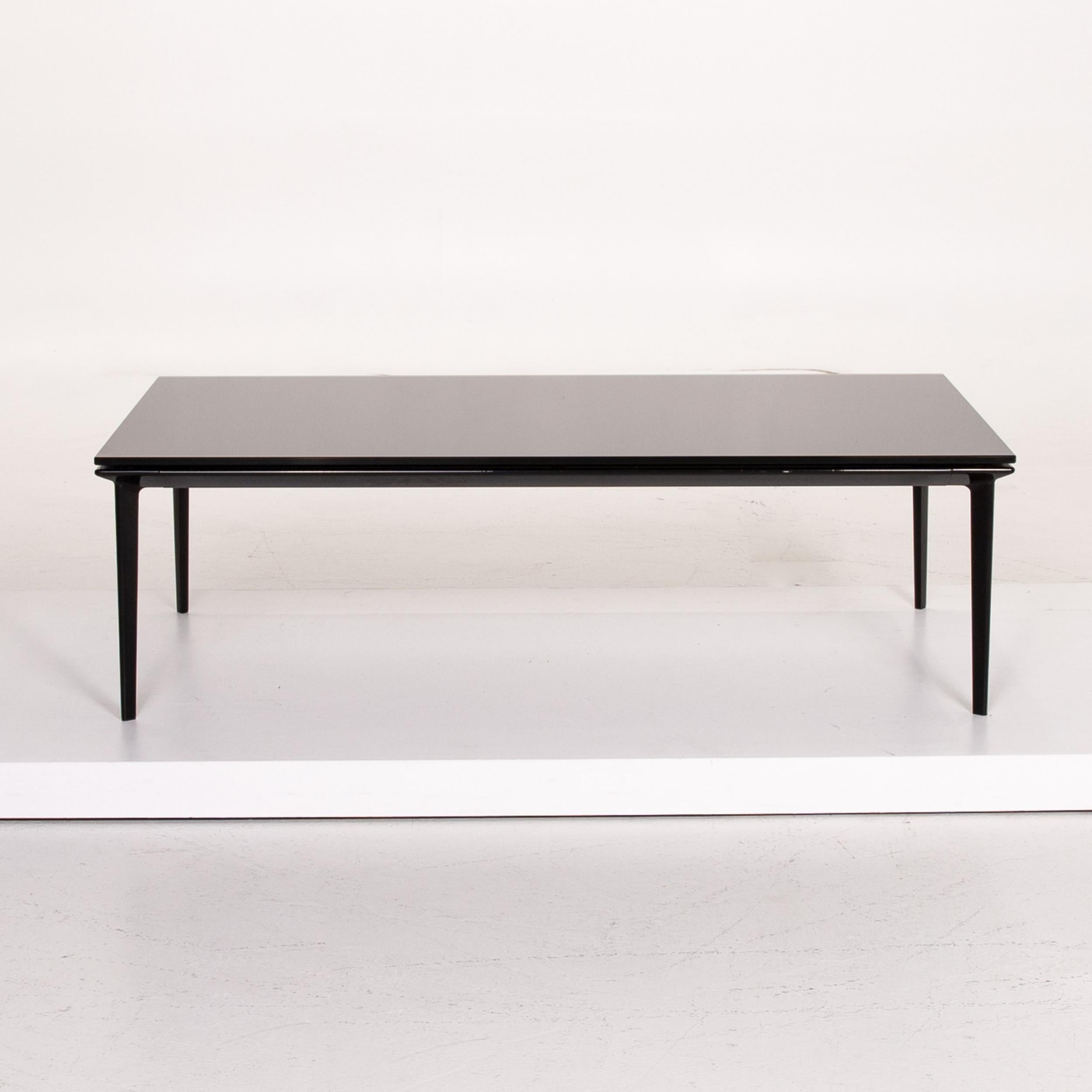 Walter Knoll Glass Aluminum Coffee Table Set Black Table For Sale 6