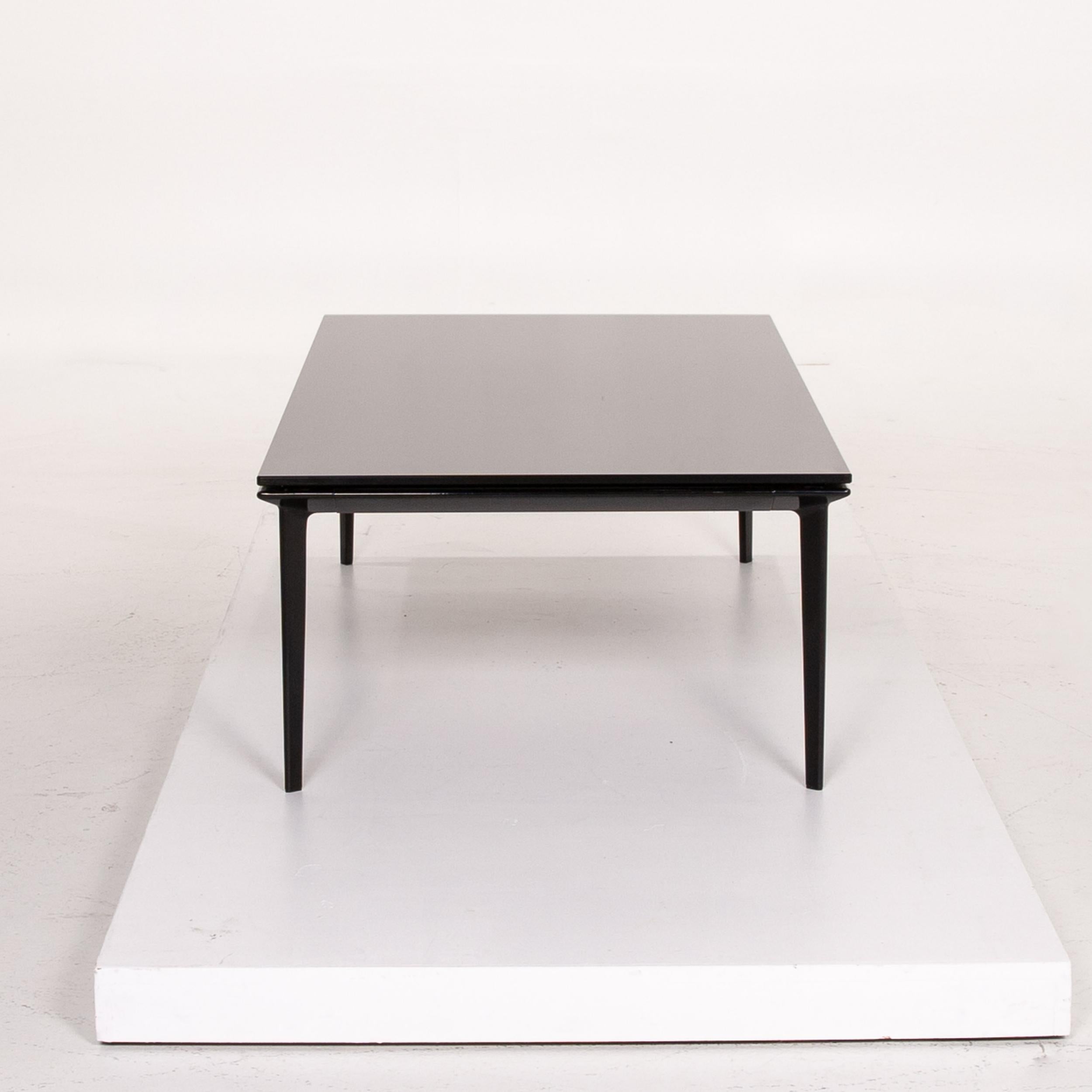 Walter Knoll Glass Aluminum Coffee Table Set Black Table For Sale 7