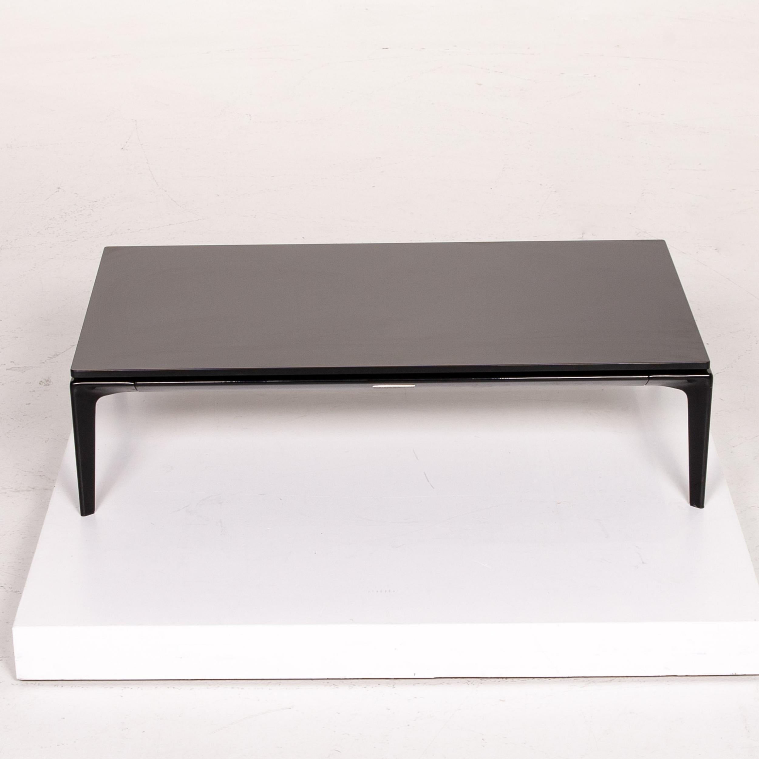 Walter Knoll Glass Aluminum Coffee Table Set Black Table For Sale 9