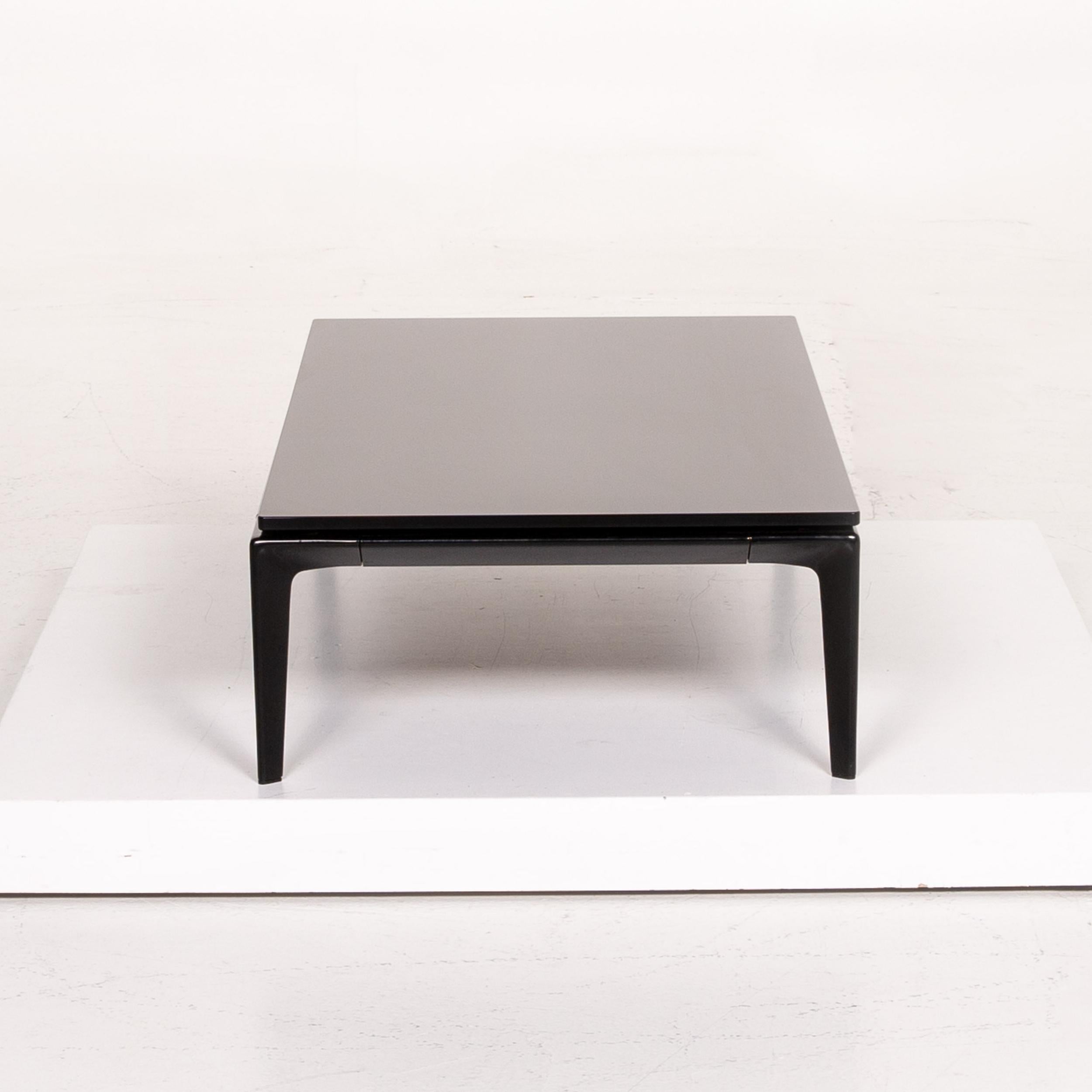 Walter Knoll Glass Aluminum Coffee Table Set Black Table For Sale 10