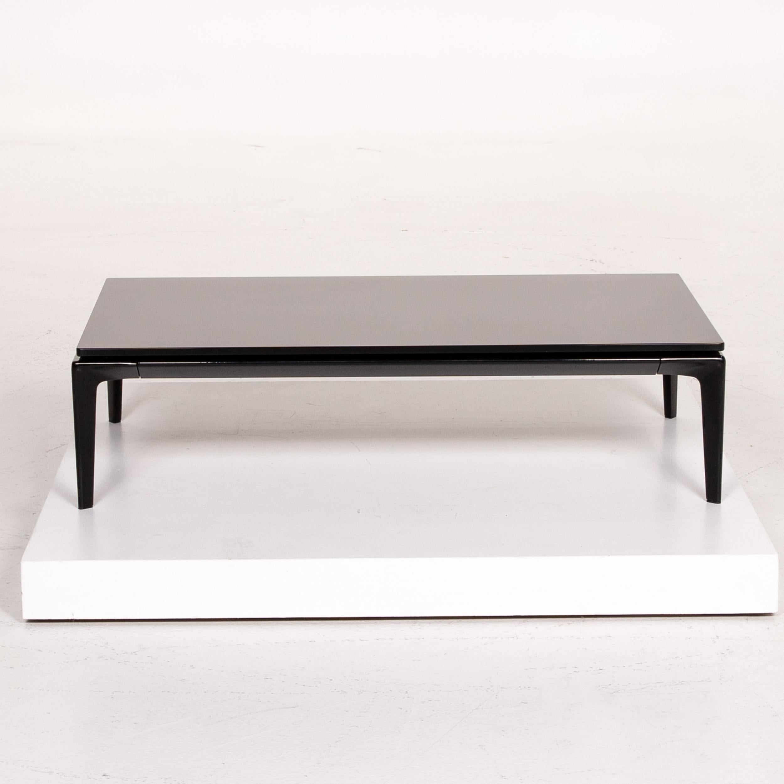 Walter Knoll Glass Aluminum Coffee Table Set Black Table For Sale 11