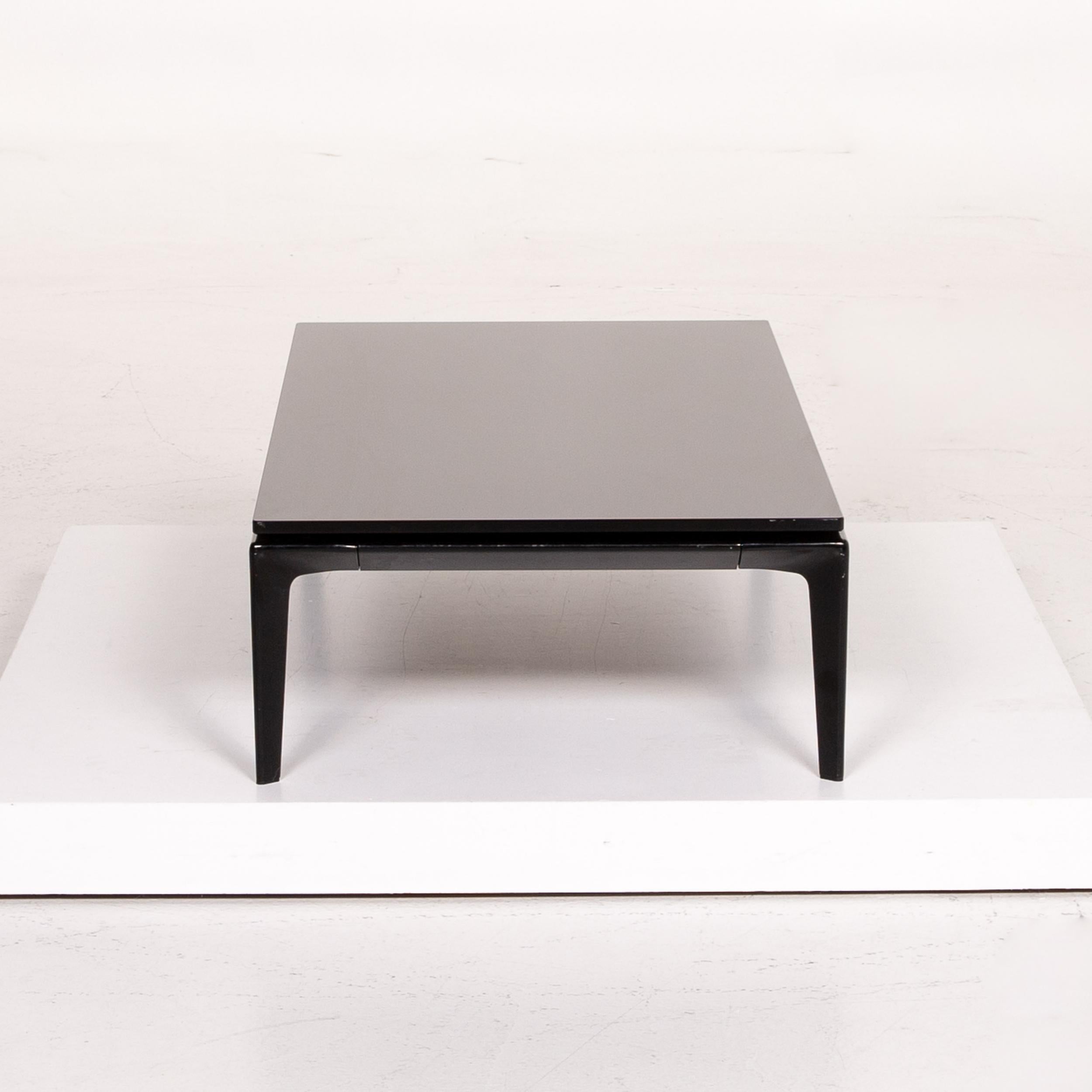 Walter Knoll Glass Aluminum Coffee Table Set Black Table For Sale 12