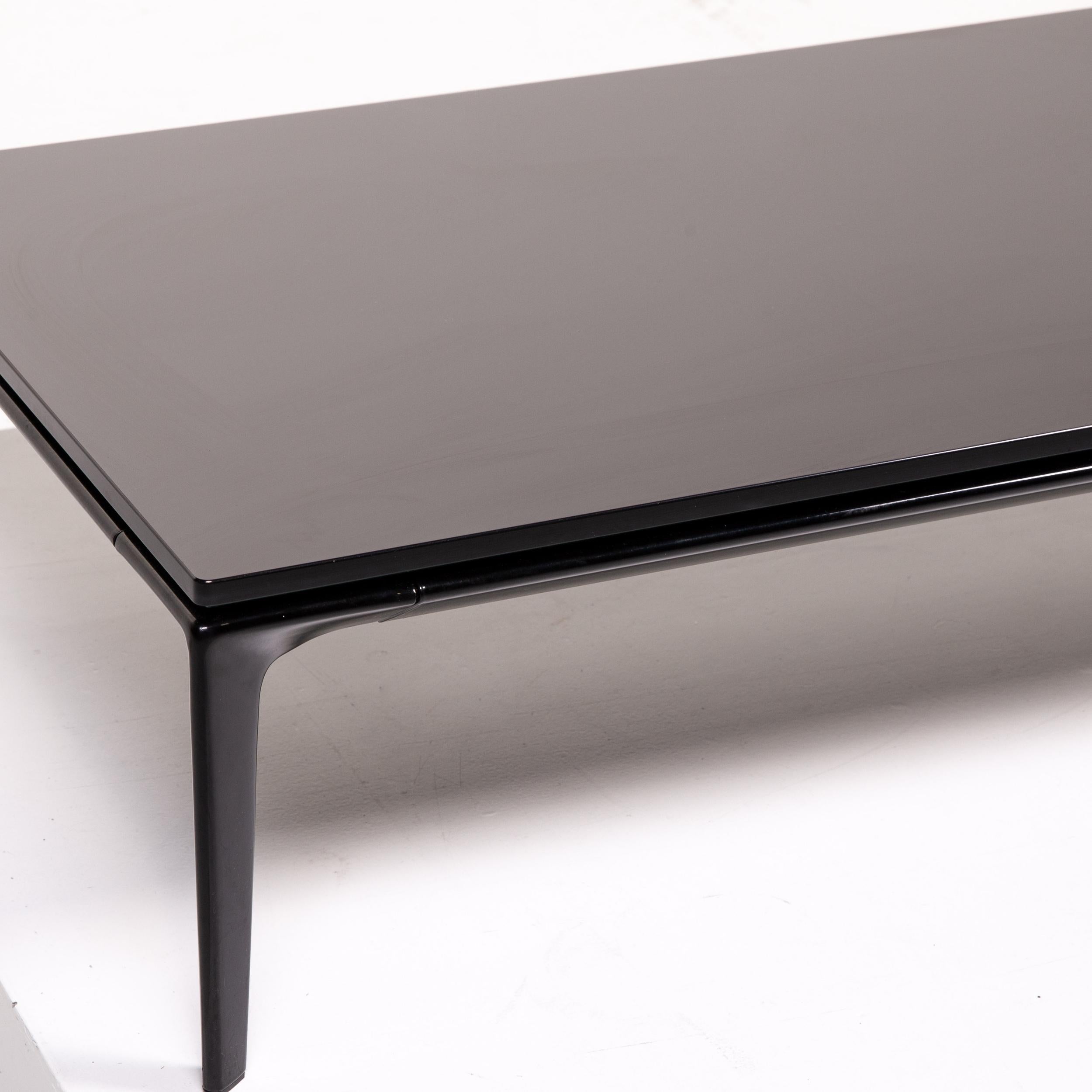 Walter Knoll Glass Aluminum Coffee Table Set Black Table In Good Condition For Sale In Cologne, DE