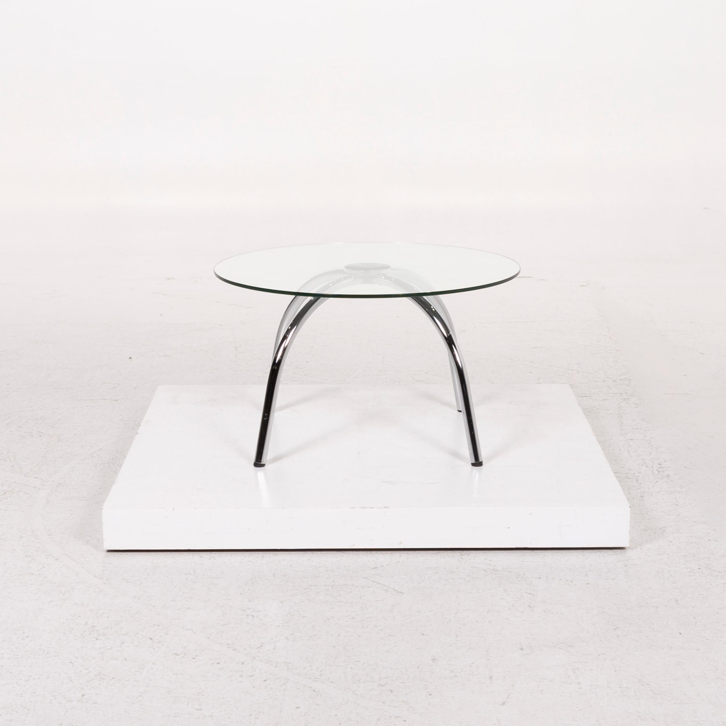 Walter Knoll Glas Couchtisch Rund (21. Jahrhundert und zeitgenössisch)