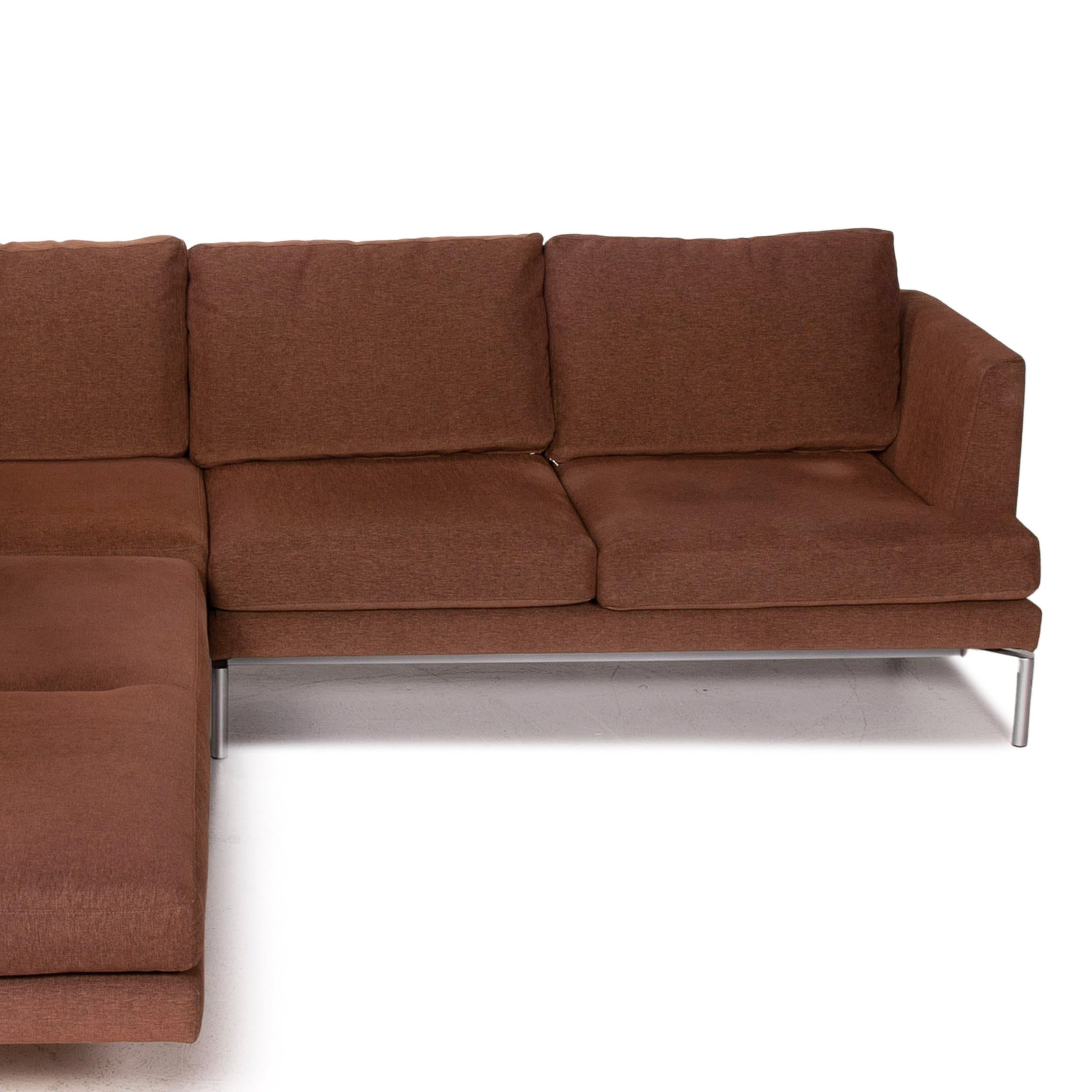 Walter Knoll Good Times Fabric Corner Sofa Brown Function Couch 2