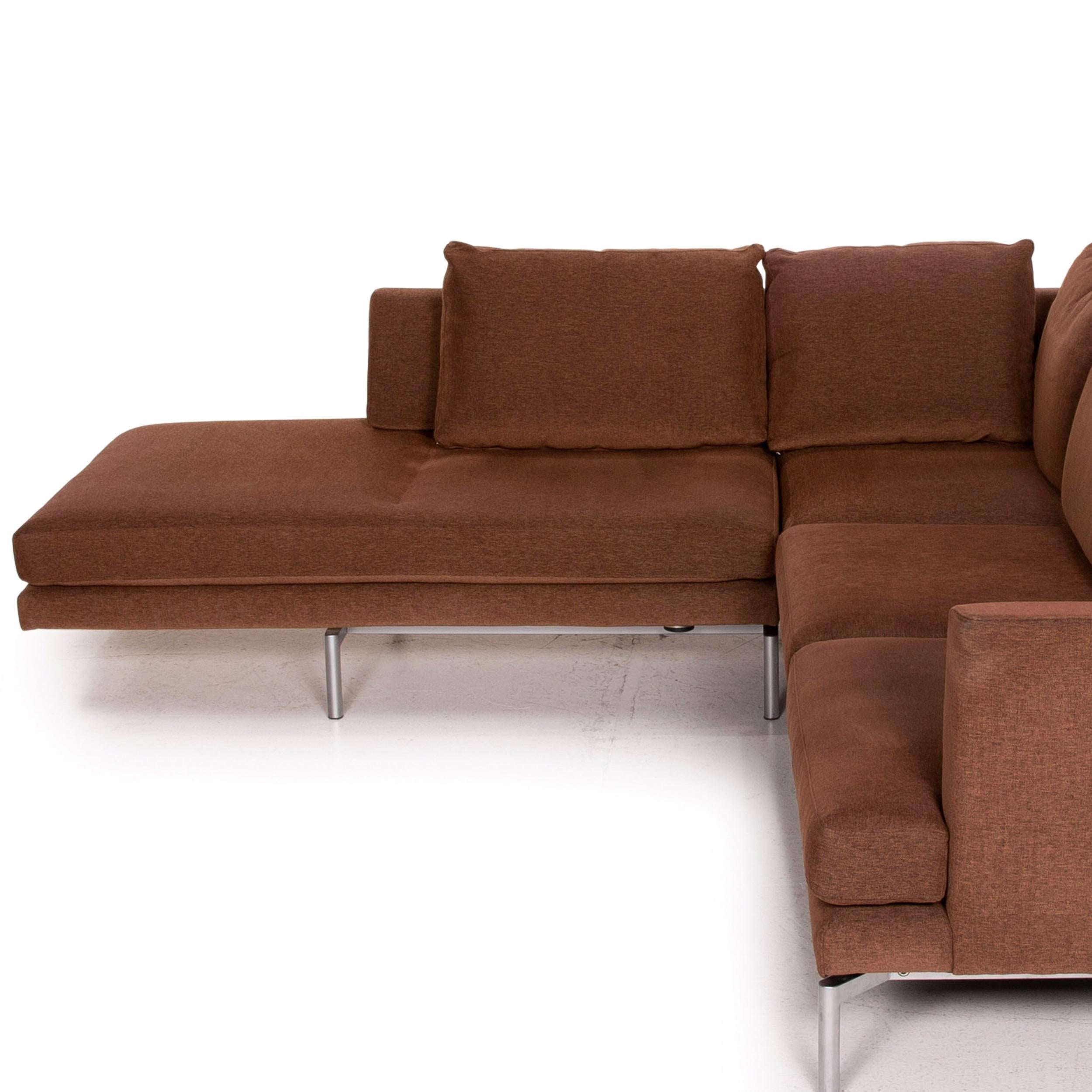 Walter Knoll Good Times Fabric Corner Sofa Brown Function Couch 3
