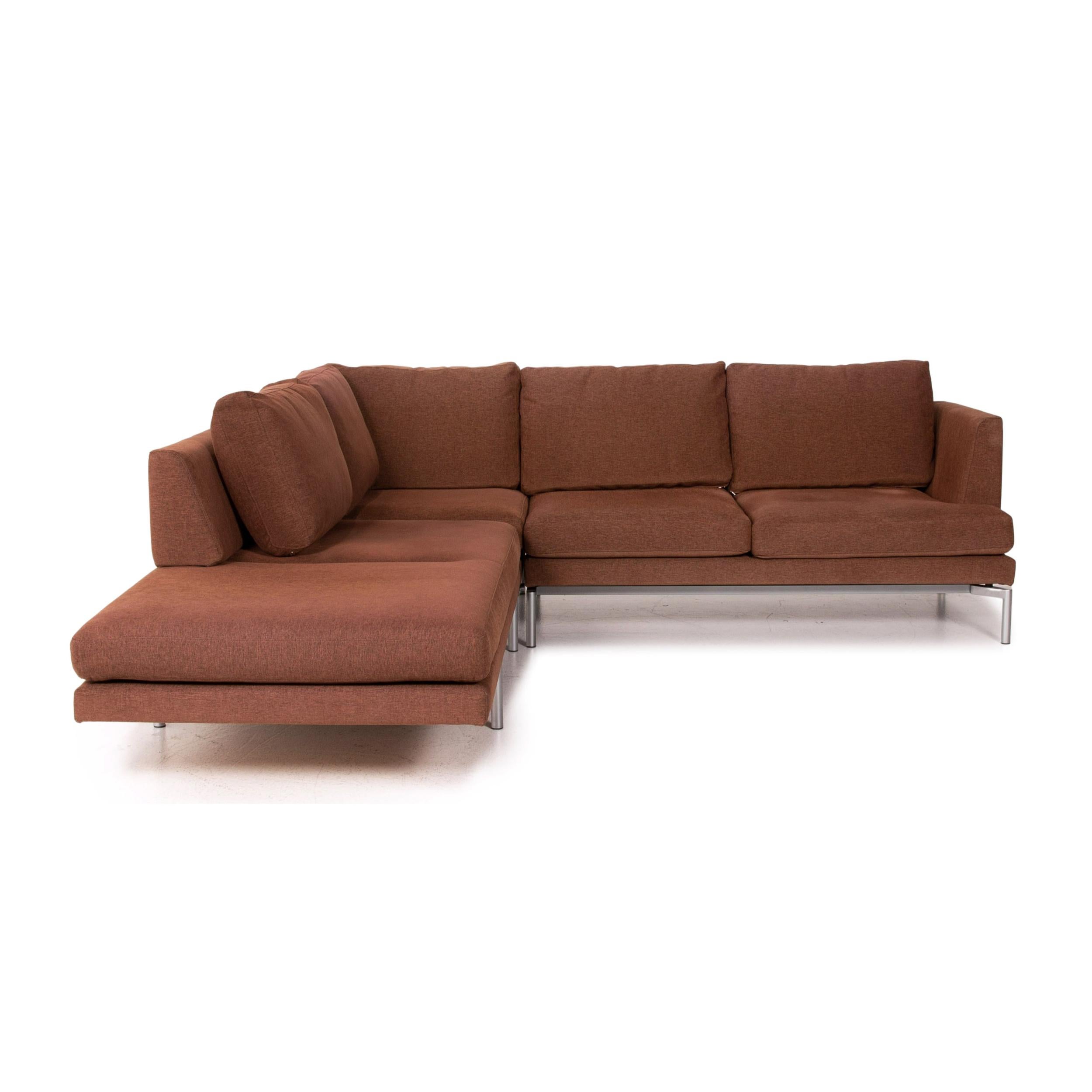 Walter Knoll Good Times Fabric Corner Sofa Brown Function Couch 4
