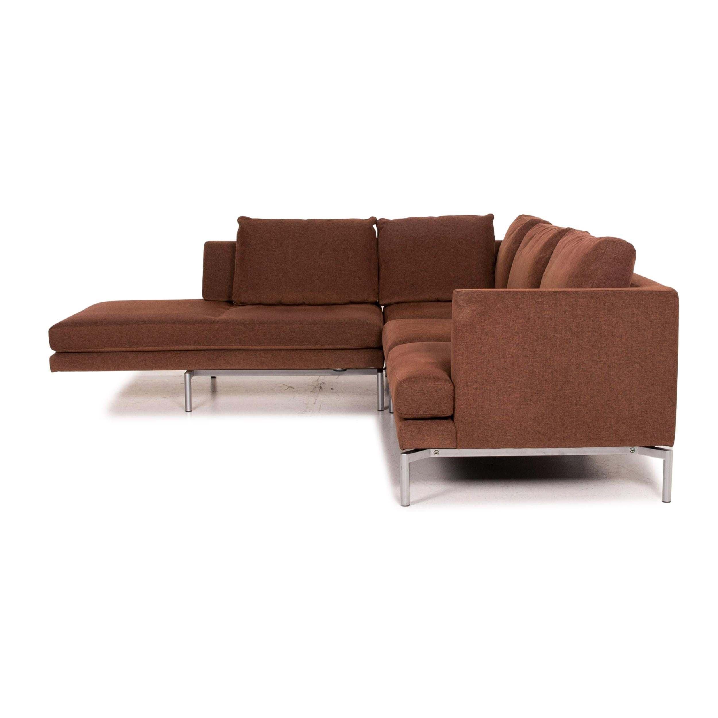 Walter Knoll Good Times Fabric Corner Sofa Brown Function Couch 6