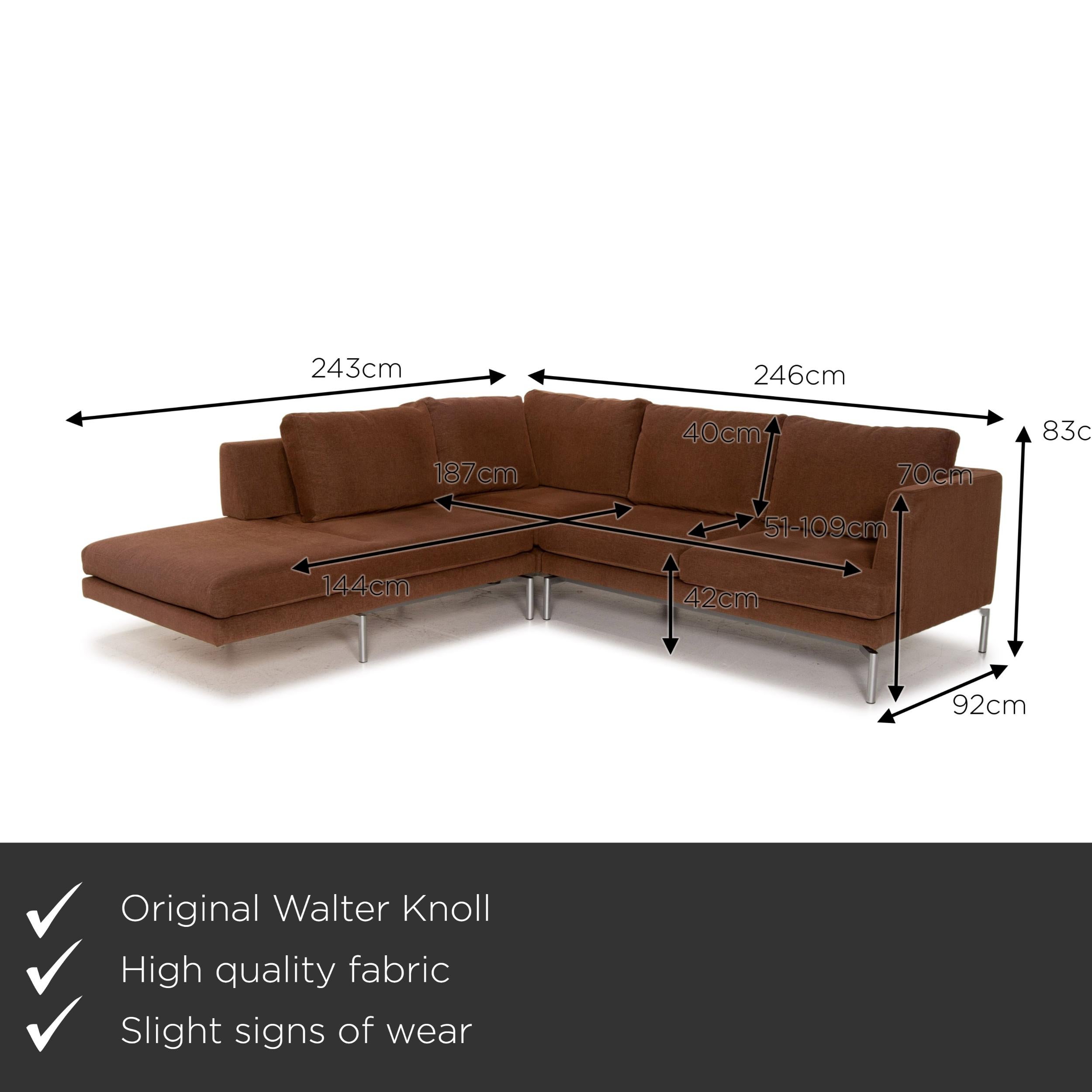 We present to you a Walter Knoll Good Times fabric corner sofa brown function couch.
 

 Product measurements in centimeters:
 

Depth 243
Width 243
Height 83
Seat height 42
Rest height 70
Seat depth 51
Seat width 141
Back height 40.
 