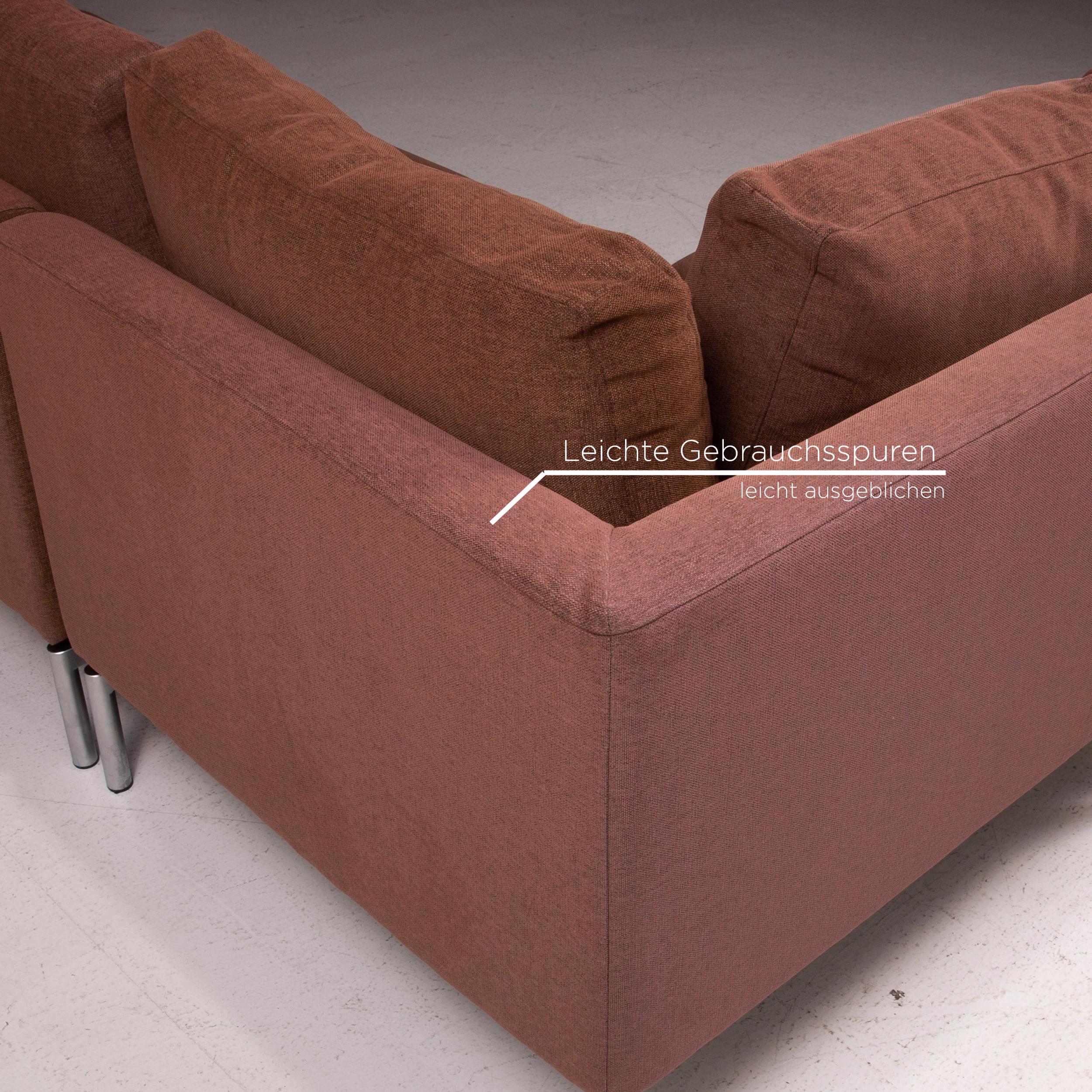 Walter Knoll Good Times Fabric Corner Sofa Brown Function Couch In Good Condition In Cologne, DE