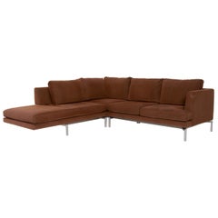 Walter Knoll Good Times Fabric Corner Sofa Brown Function Couch