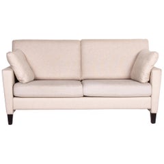 Walter Knoll Henry Fabric Sofa Cream Two-Seat Couch