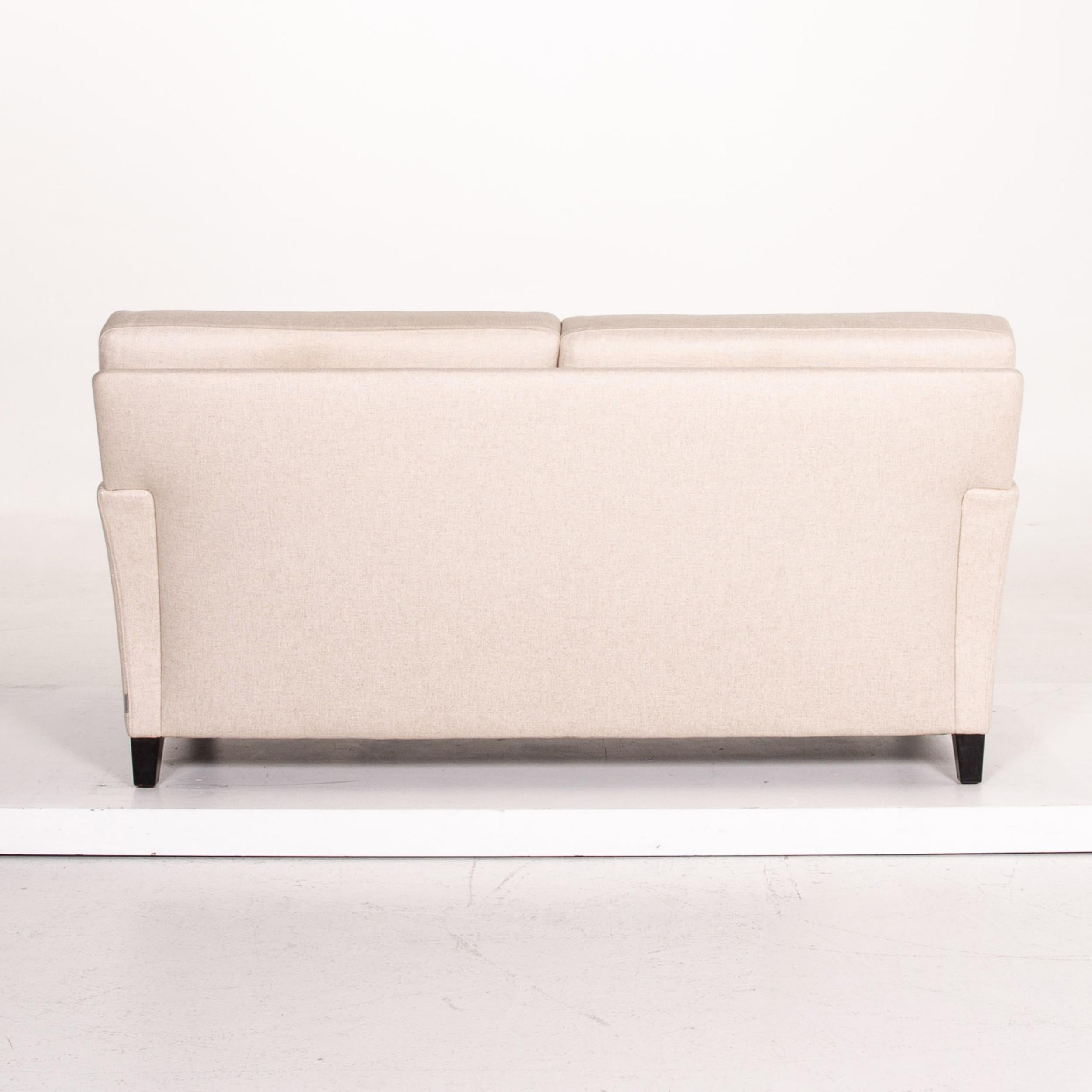 Walter Knoll Henry Fabric Sofa Cream Two-Seat Couch 4