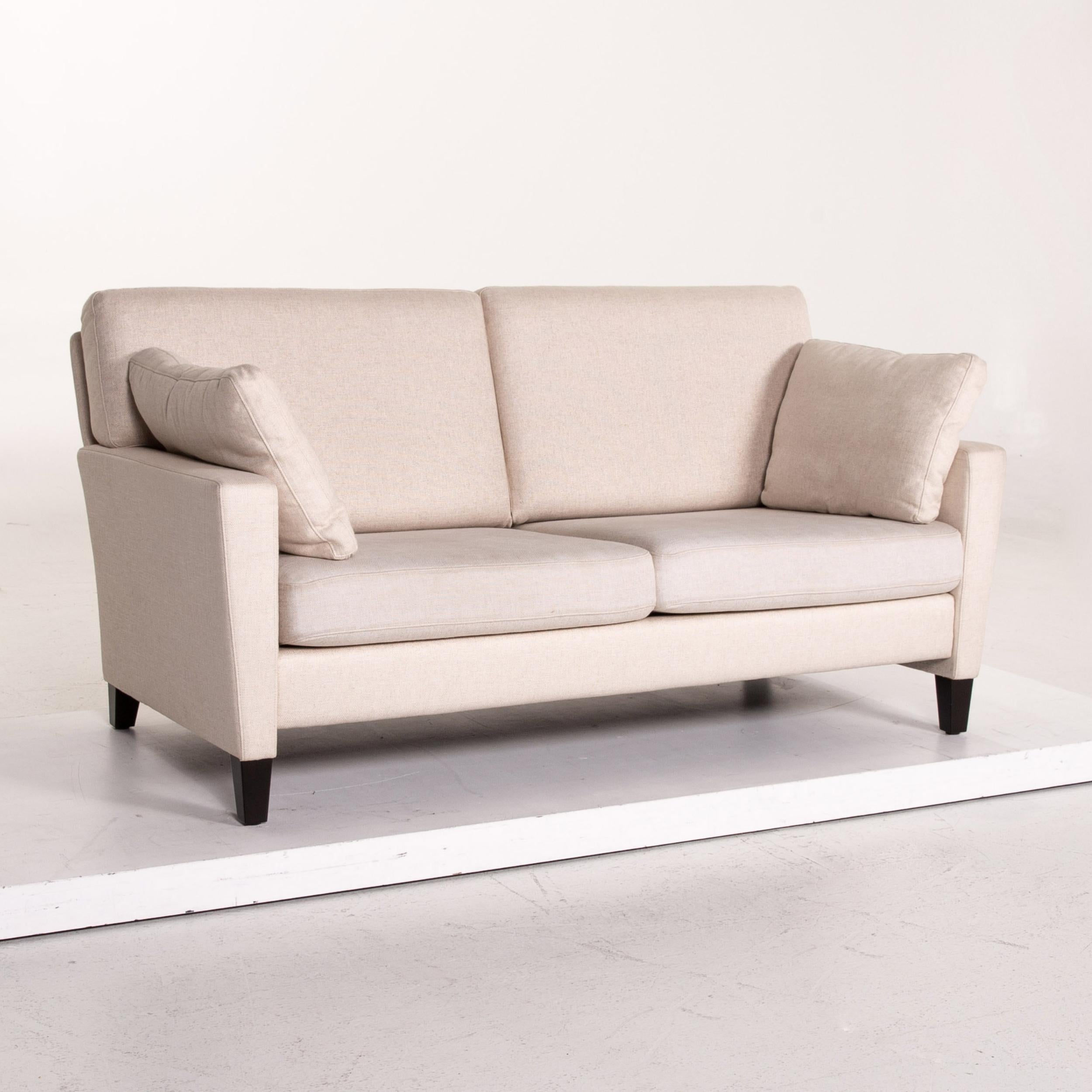 Walter Knoll Henry Fabric Sofa Cream Two-Seat Couch 1