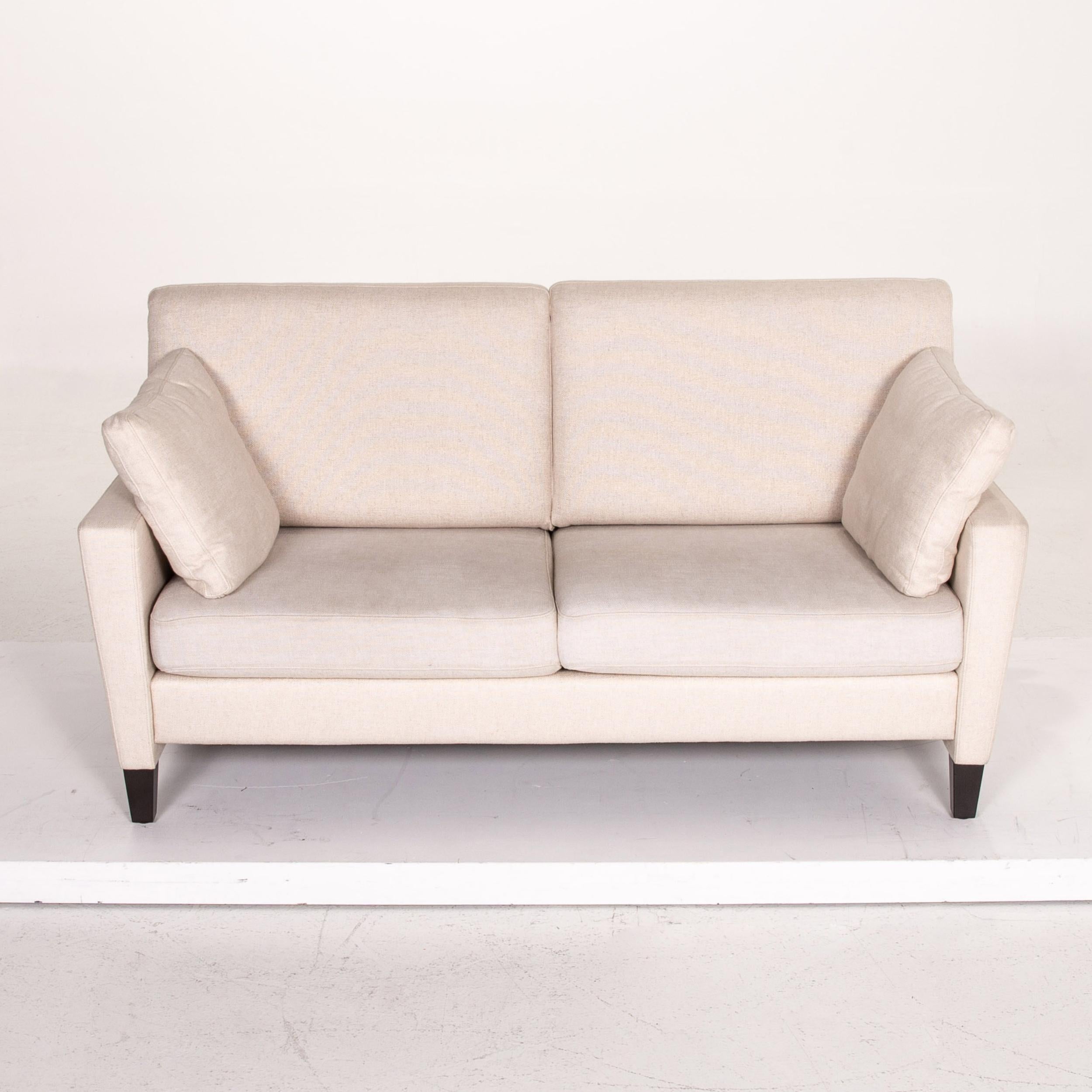 Walter Knoll Henry Fabric Sofa Cream Two-Seat Couch 2