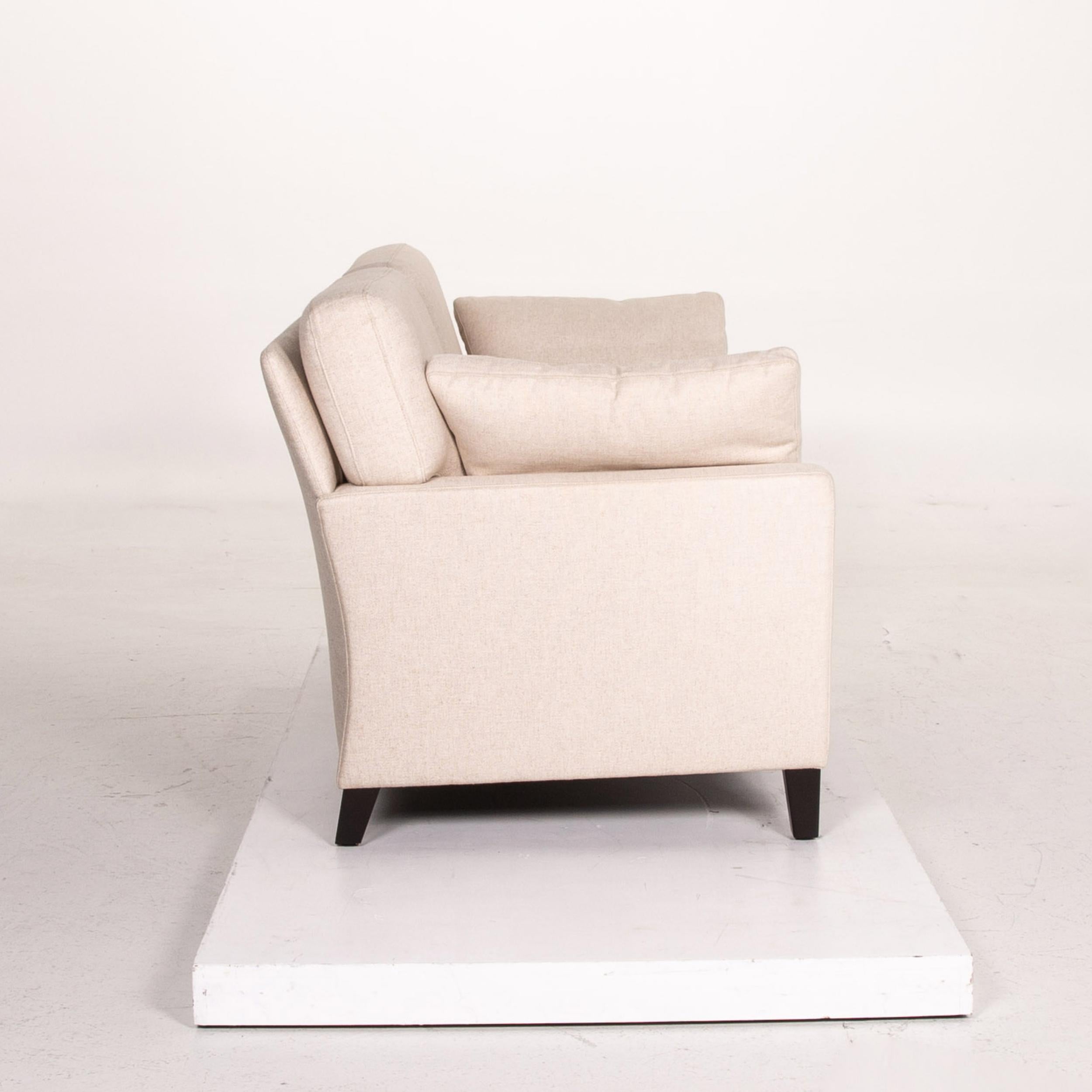 Walter Knoll Henry Fabric Sofa Cream Two-Seat Couch 3