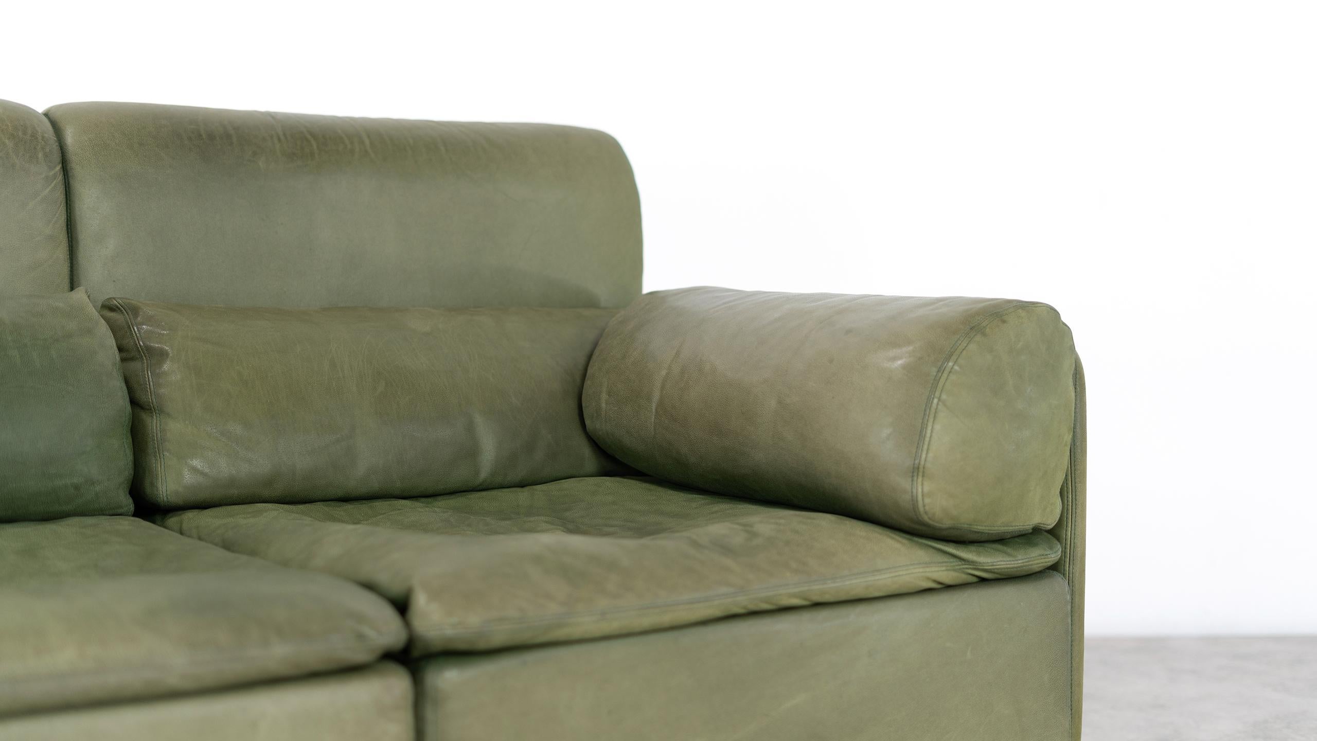 Walter Knoll, Hollywood Lounge 4 Seater Sectional Sofa, 1972 for Knoll, Olive 3