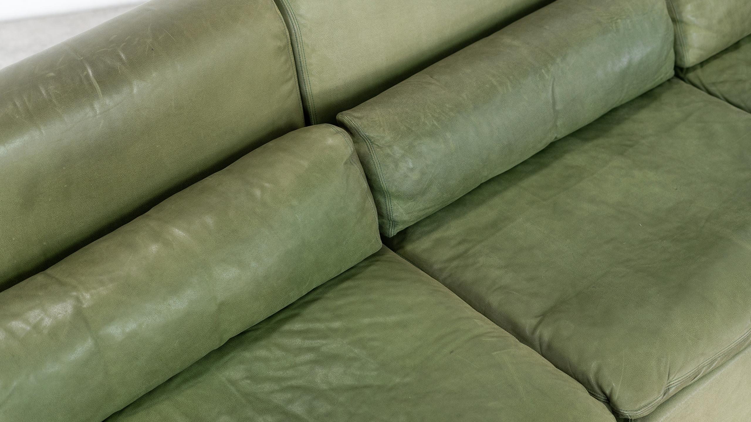 Walter Knoll, Hollywood Lounge 4 Seater Sectional Sofa, 1972 for Knoll, Olive 6