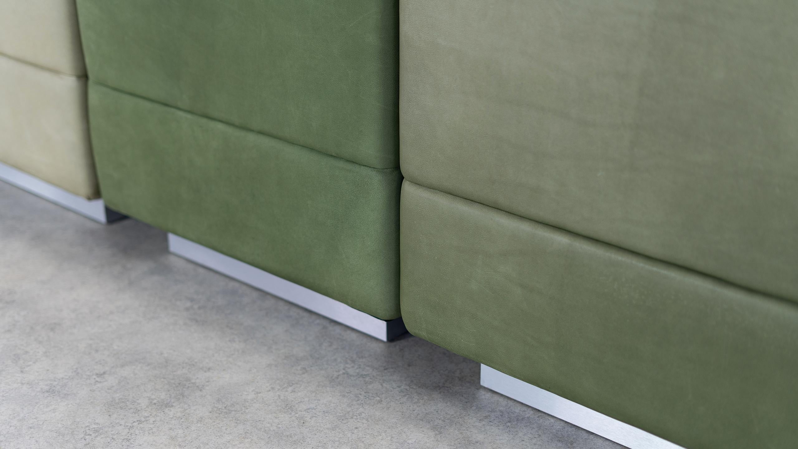 Walter Knoll, Hollywood Lounge 4 Seater Sectional Sofa, 1972 for Knoll, Olive 13