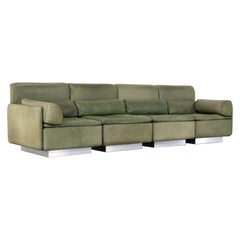 Walter Knoll, Hollywood Lounge 4 Seater Sectional Sofa, 1972 for Knoll, Olive