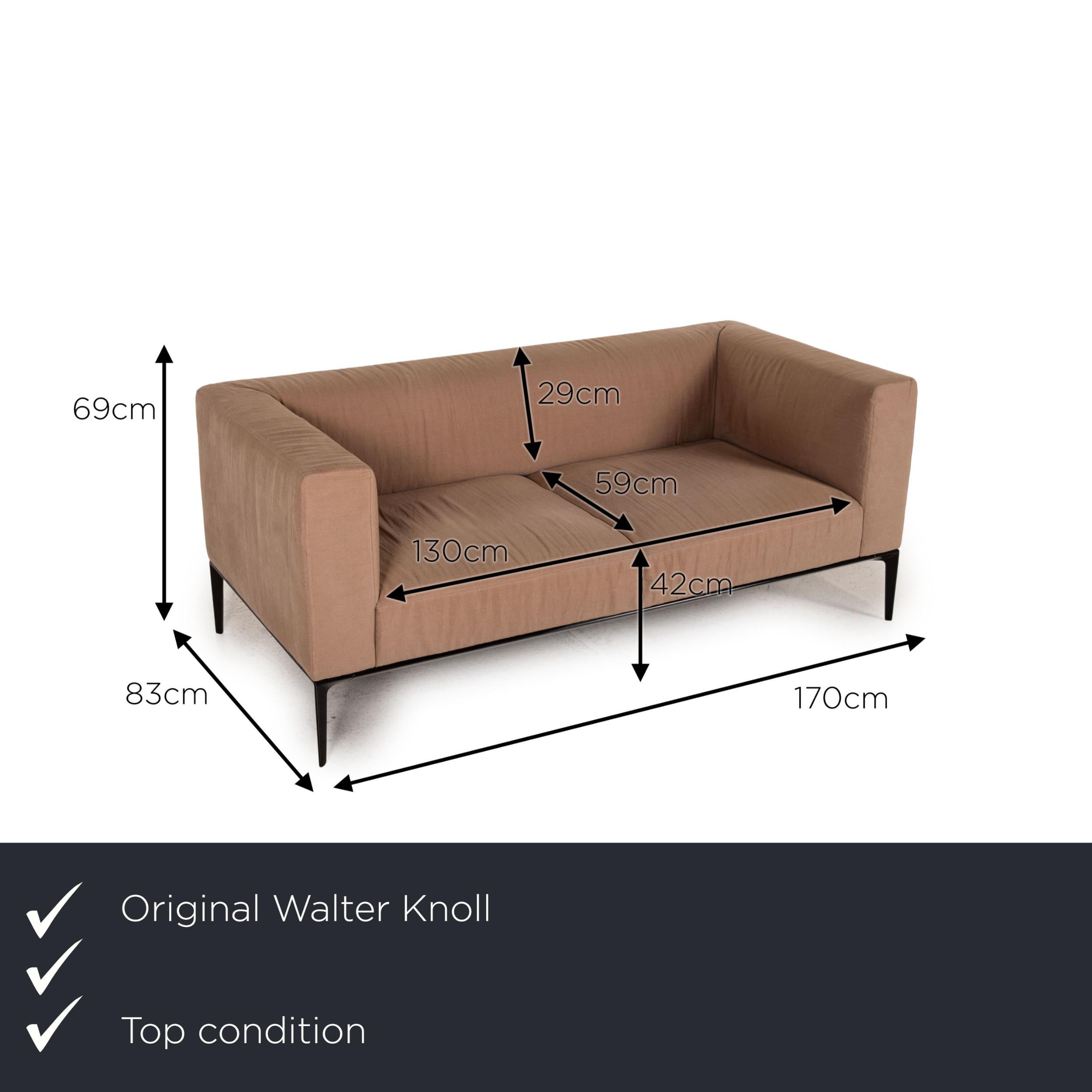 We present to you a Walter Knoll Jaan Living fabric sofa beige two-seater couch.

 

 Product measurements in centimeters:
 

 depth: 83
 width: 170
 height: 69
 seat height: 42
 rest height: 69
 seat depth: 59
 seat width: 130
 back