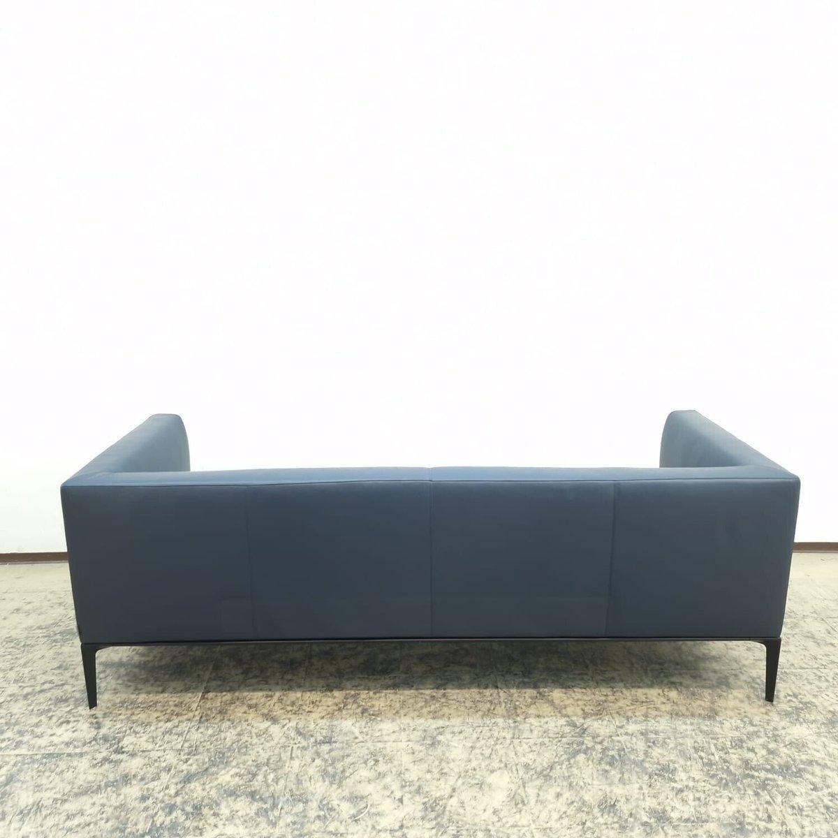 Walter Knoll Jaan Living Sofa Ledersofa Blau Wohnzimmer 3