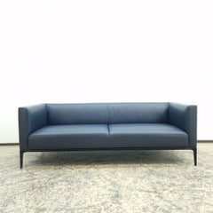 Walter Knoll Jaan Wohnzimmer Sofa Ledersofa Blau Wohnzimmer