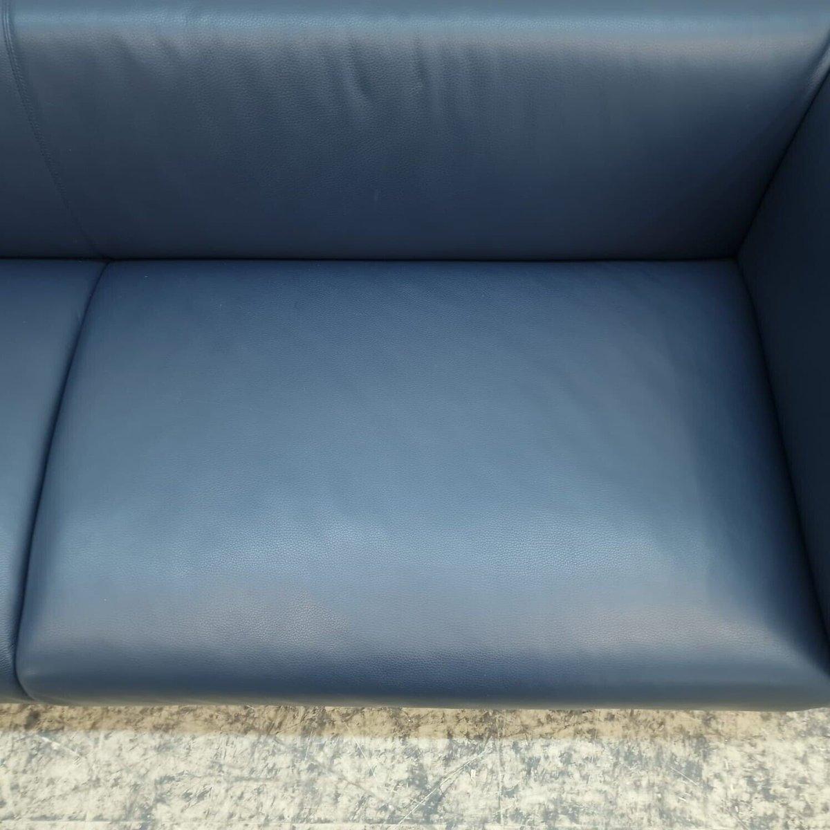 German Walter Knoll Jaan Living Sofa Ledersofa Blau Wohnzimmer