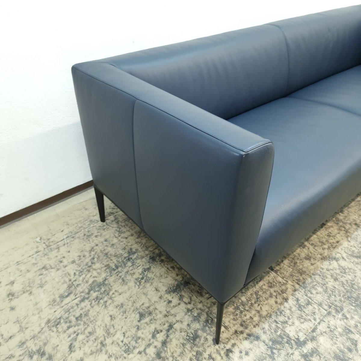 Walter Knoll Jaan Living Sofa Ledersofa Blau Wohnzimmer In Good Condition In Garching a. d. Alz, DE