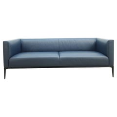 Walter Knoll Jaan Living Sofa Ledersofa Blau Wohnzimmer