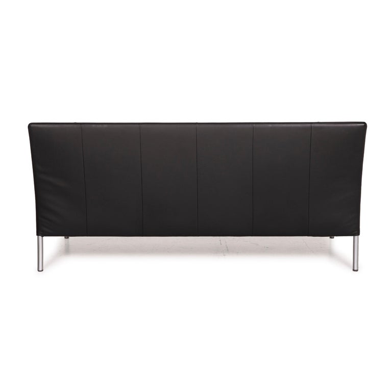 Walter Knoll Jason 390 Leather Sofa Black TwoSeater at 1stDibs