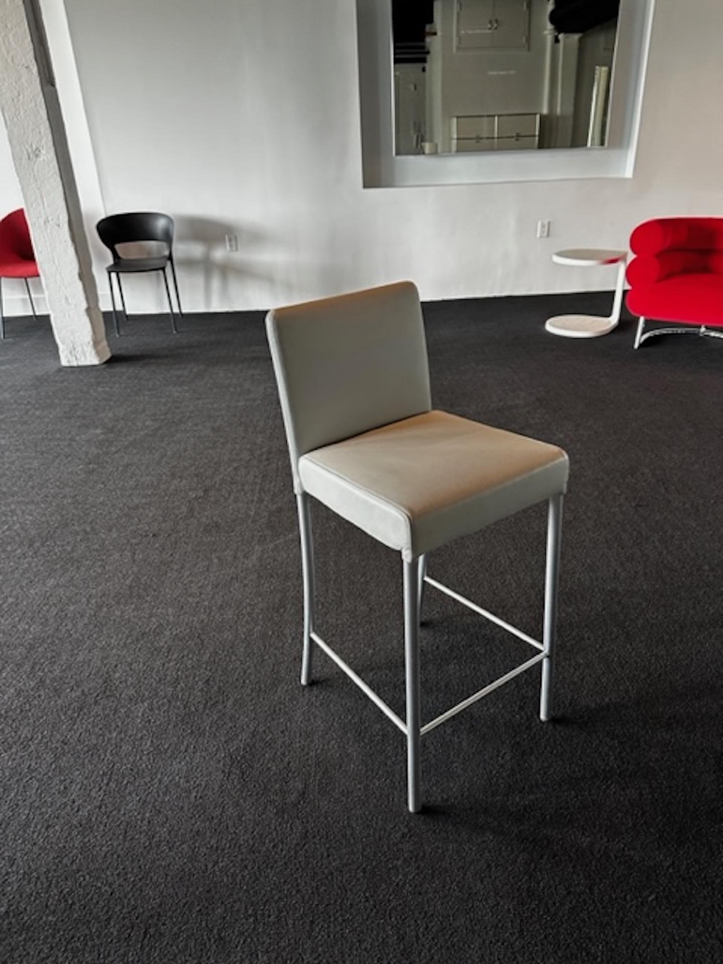 German Walter Knoll Jason Leather Stool in Stock