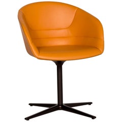 Walter Knoll Kyo Leather Armchair Yellow