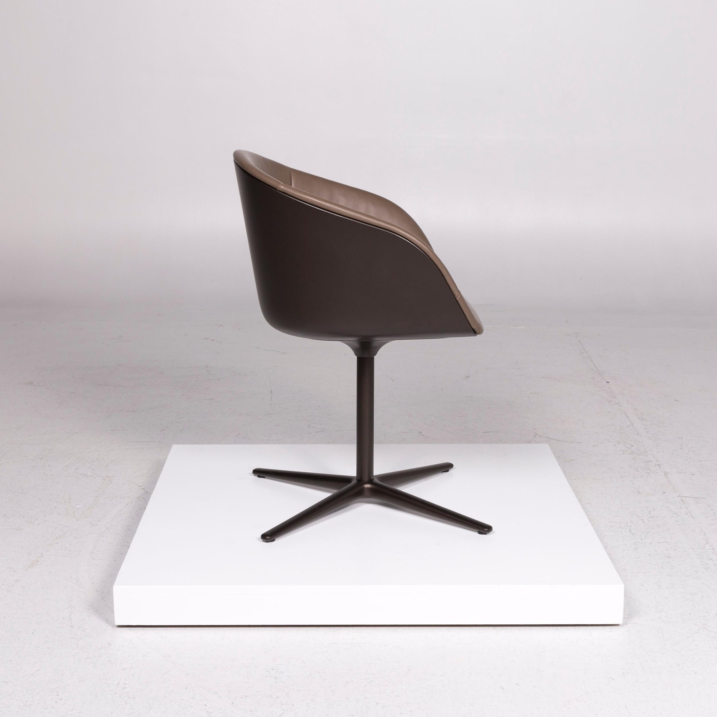 Leather Walter Knoll Kyo Ledear Armchair Brown Chair For Sale