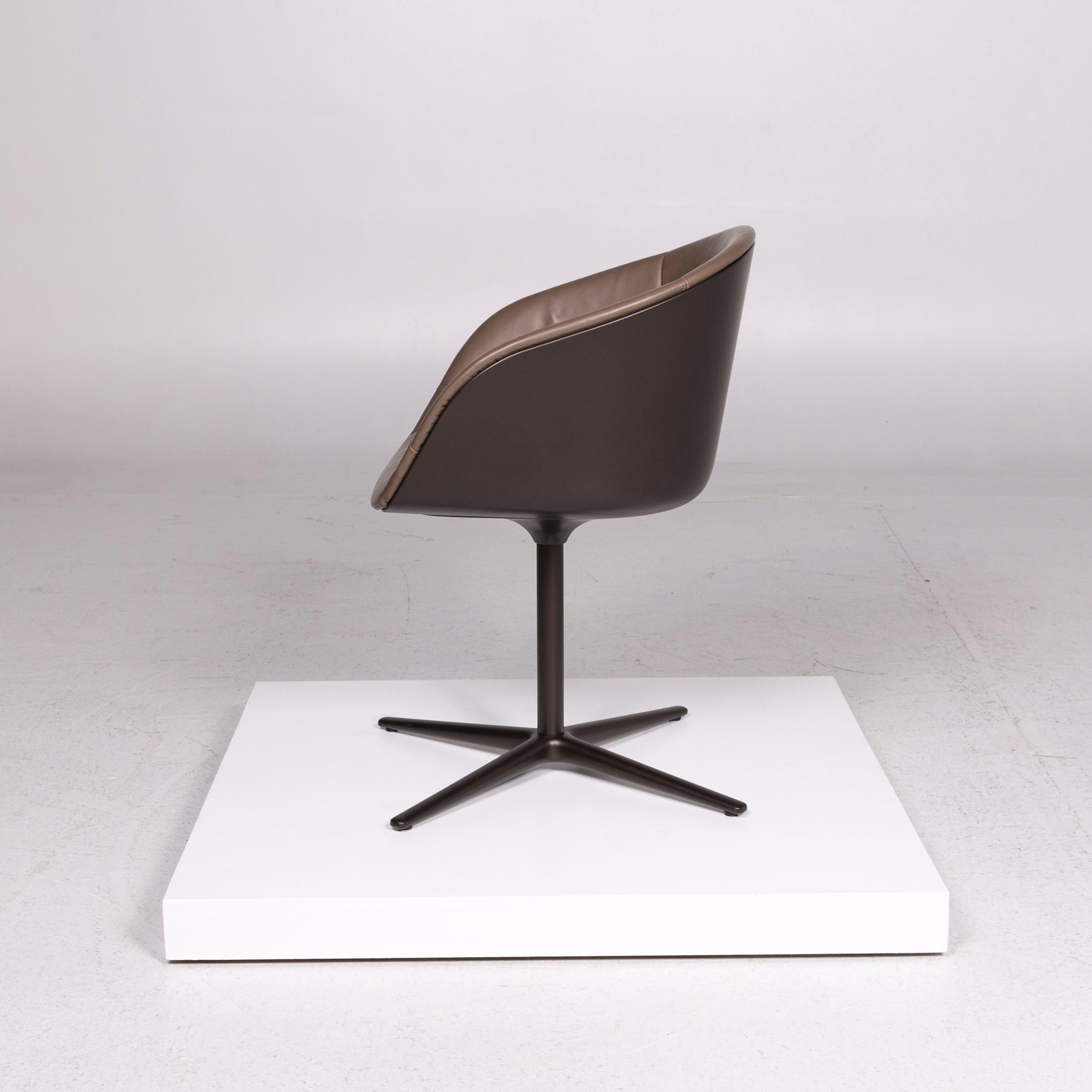 Walter Knoll Kyo Ledear Armchair Brown Chair For Sale 2