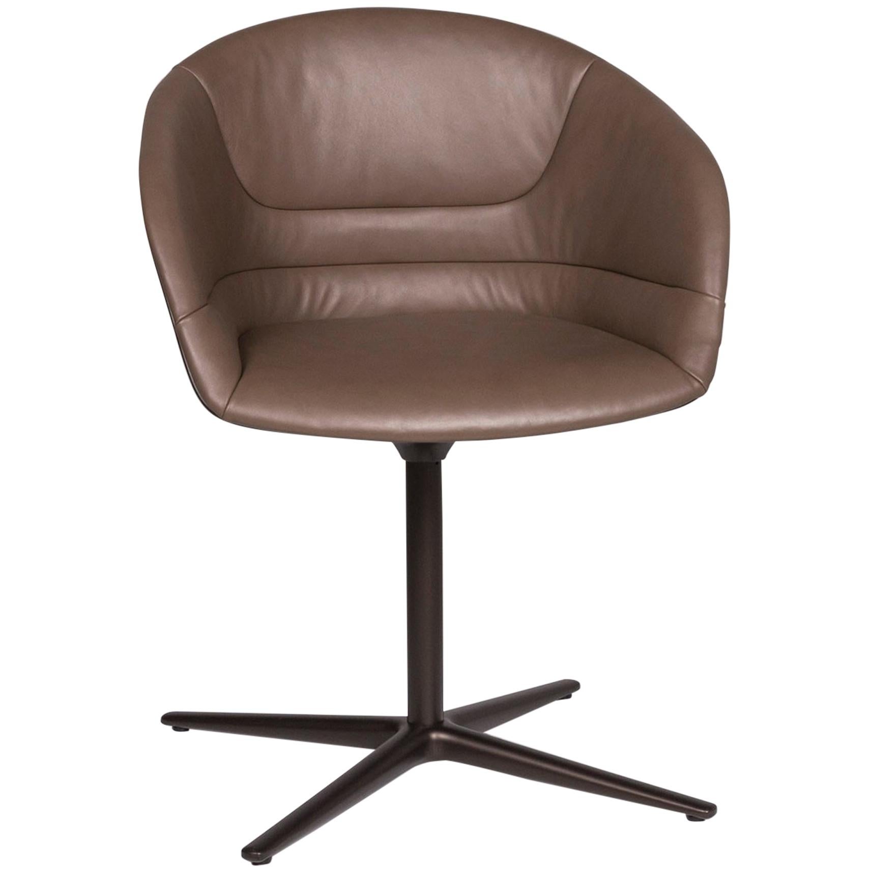 Walter Knoll Kyo Ledear Armchair Brown Chair For Sale