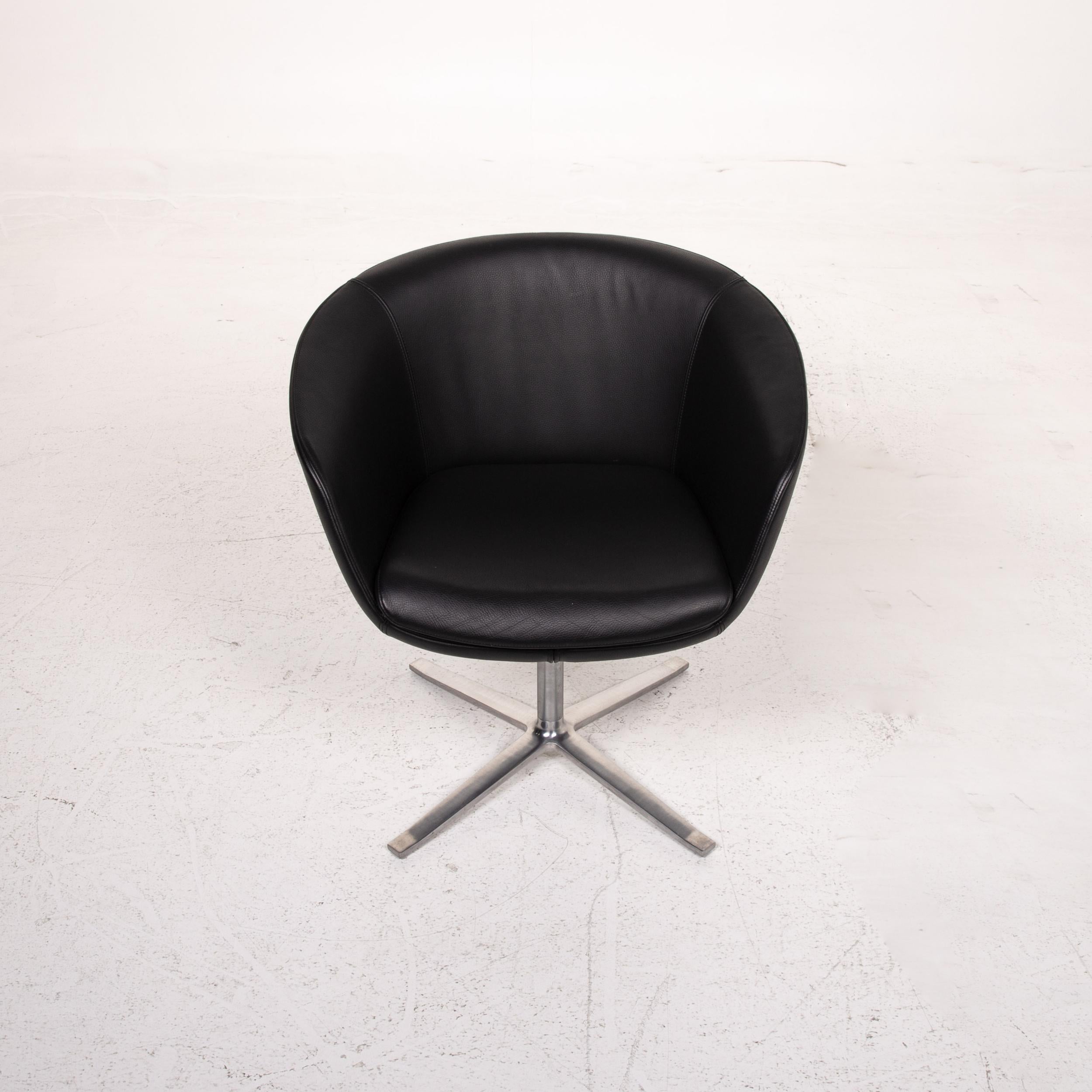 Walter Knoll Leather Armchair Black Chair For Sale 1