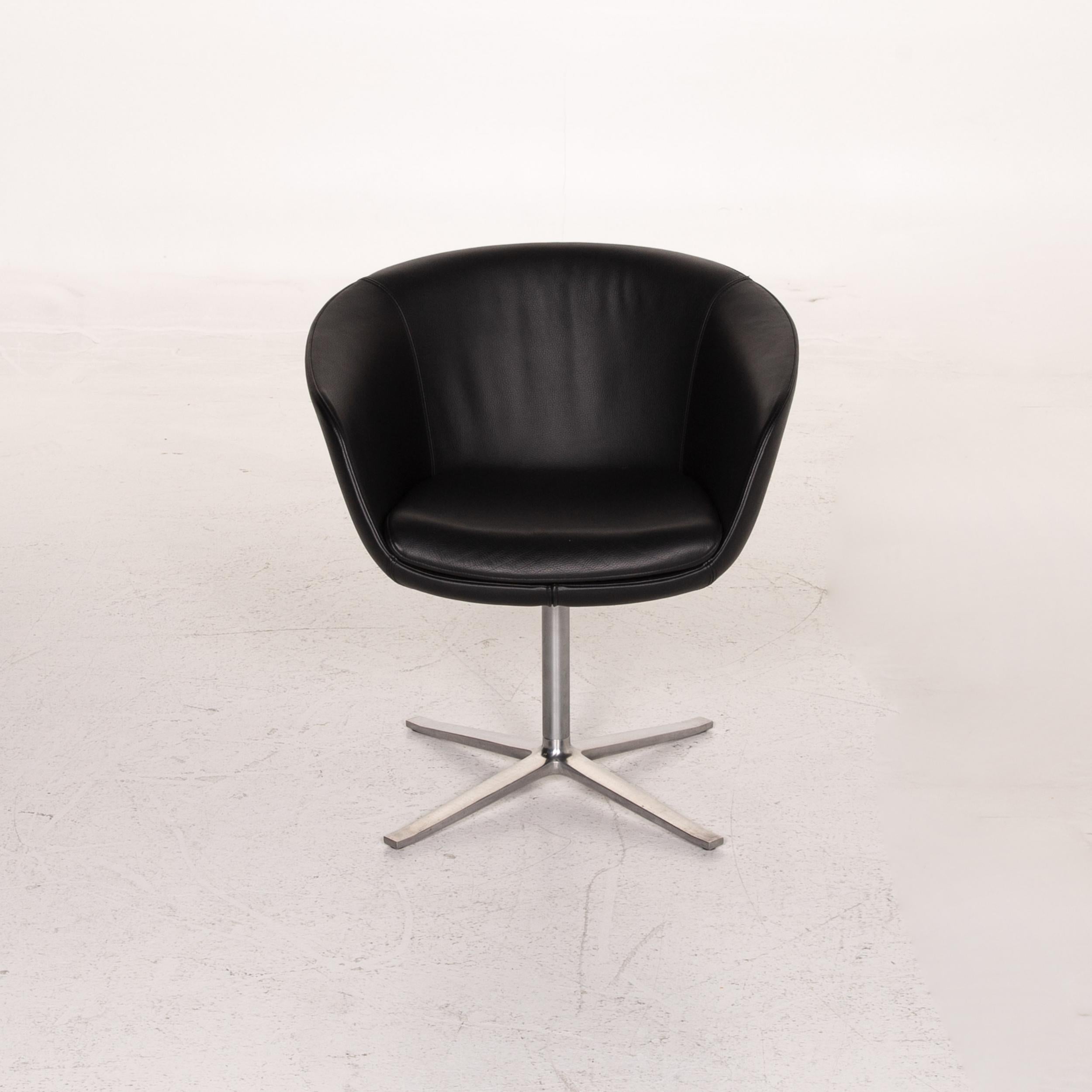Walter Knoll Leather Armchair Black Chair For Sale 2
